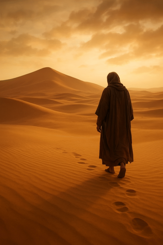 Wanderer in the Golden Desert